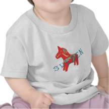 Swedish Dala Horse gifts & greetings T-shirt