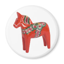 Swedish Dala Horse Fridge Magnet