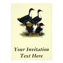 Swedish Duck Family Custom Invitation