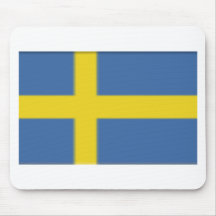Swedish flag design mouse pad