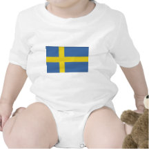 Swedish flag design tee shirt