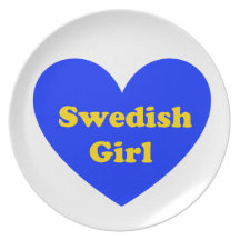 Swedish Girl Dinner Plate