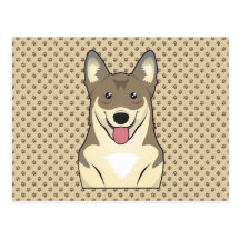 Swedish Vallhund Cartoon Post Card