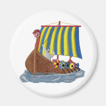 Swedish Viking Ship Refrigerator Magnet
