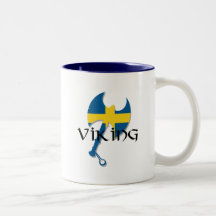 Swedish Viking Sweden flag Axe Coffee Mug