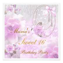 Sweet 16 Birthday Invitation