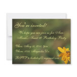 Sweet 16 Birthday Party Green Flower Invitation