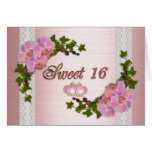 Sweet 16 Birthday party invitation orchids Cards