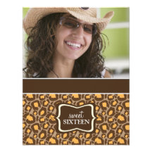 Sweet 16 Birthday Party Invitations {Animal Print}