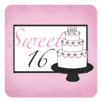 Sweet 16 Birthday Party Stickers
