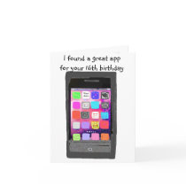 Sweet 16 Birthday Phone App Humour