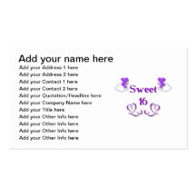 Sweet 16 business cards