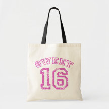 Sweet 16 canvas bags