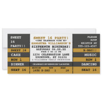 Sweet 16 Concert Ticket Invitation