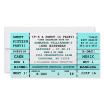 Sweet 16 Concert Ticket Invitation Photo Card