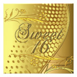 Sweet 16 Gold  Elegant Invitation
