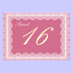 Sweet 16 Honeysuckle rose and lace invitations