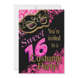 Sweet 16 Masquerade Costume Party Personalized Invitations
