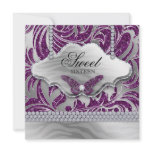 Sweet 16 Party Invite Purple Jewellery Butterfly