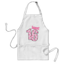 Sweet 16 (Pink Dots And Stars) Apron