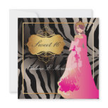 Sweet 16/ Quinceañera/Quince años/zebra stripes Invitation