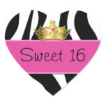 Sweet 16 Zebra Print Sticker