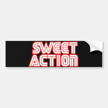 Sweet Action College Retro 80s Humour Bumper Stickers