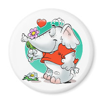sweet amours elephant with flower magnet