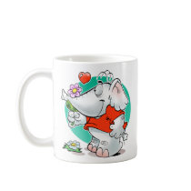 sweet amours elephant with flower coffee mug