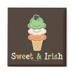 Sweet and Irish Ice Cream Cone Magnet