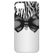 Sweet and Sassy Bowed Zebra Print Case iPhone 5 Case