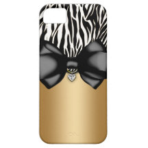 Sweet and Sassy Bowed Zebra Print Case iPhone 5 Cases