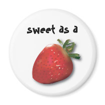 Sweet as a Strawberry Refrigerator Magnets