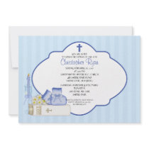 Sweet Baby Boy Baptism Inviation Custom Announcement