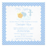 Sweet Baby Boy & Cross Holy Baptism Inviation Personalized Invites
