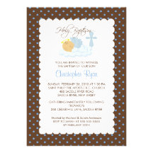 Sweet Baby Boy & Cross Holy Baptism Inviation Announcements