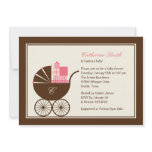 Sweet Baby Carriage Baby Shower Invitation - Pink