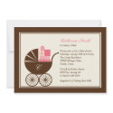 Sweet Baby Carriage Baby Shower Invitation - Pink