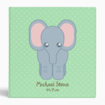 Sweet Baby Elephant 3 Ring Binder