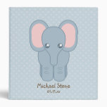 Sweet Baby Elephant Vinyl Binder