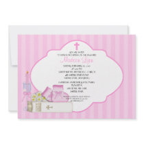 Sweet Baby Girl Baptism Inviation Announcements