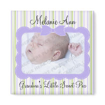 Sweet Baby Pea Keepsake Photo Magnet
