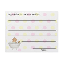 Sweet Baby Shower Advice Cards Invites