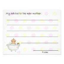 Sweet Baby Shower Advice Cards Invites