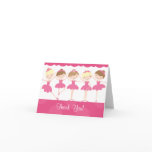 Sweet Ballerina Dance Birthday Thank You Note Card