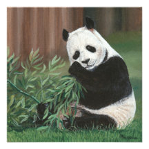 Sweet Bamboo Panda Bear  invitation card