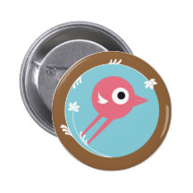 SWEET BIRD BUTTON BROWN