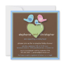 Sweet Bird Family Couples Baby Shower Invitation