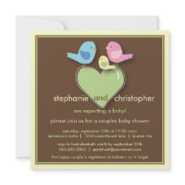 Sweet Bird Family Couples Baby Shower Invitation