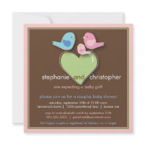 Sweet Bird Family Couples Baby Shower Invitation